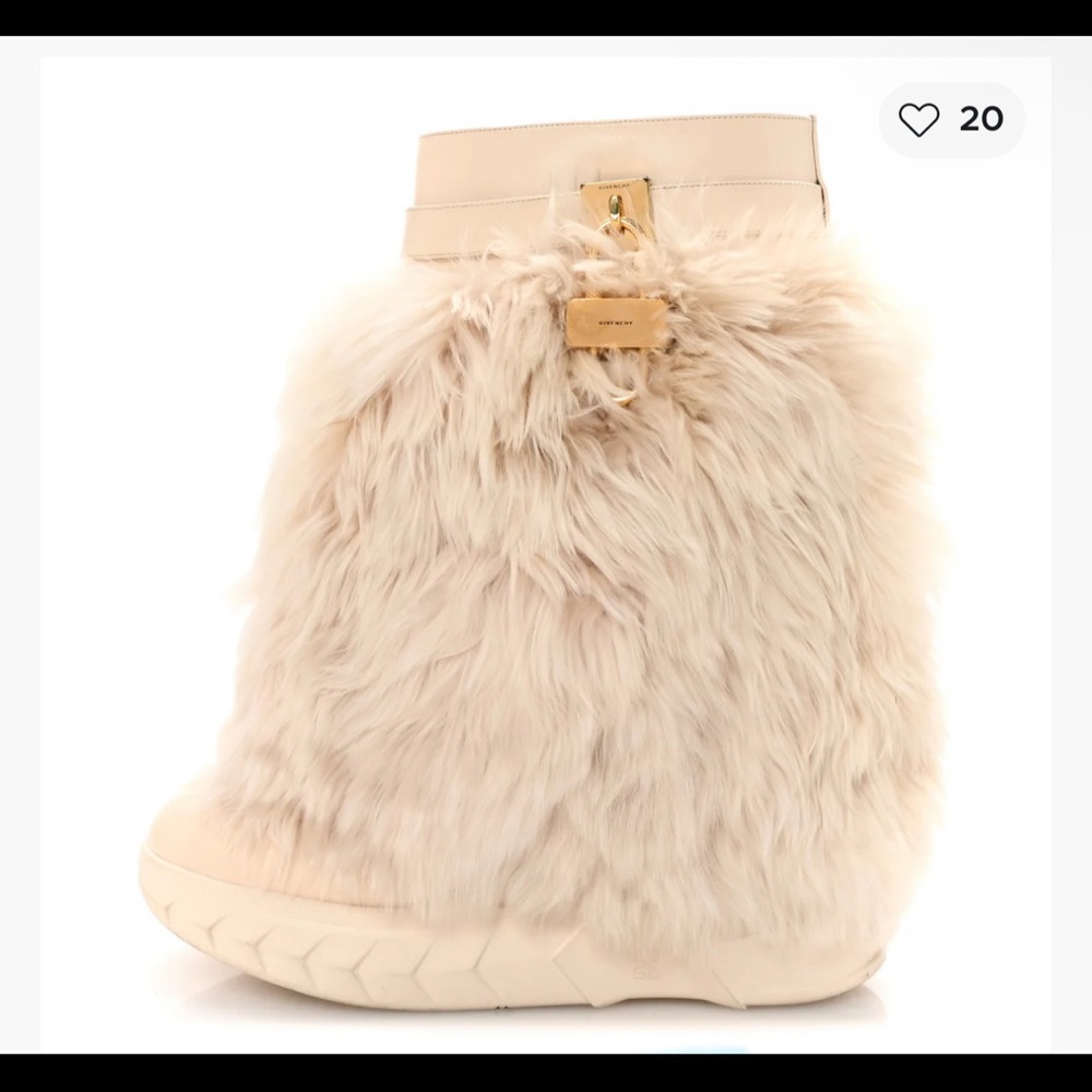Givenchy Cream Fur Women's Winter Boots